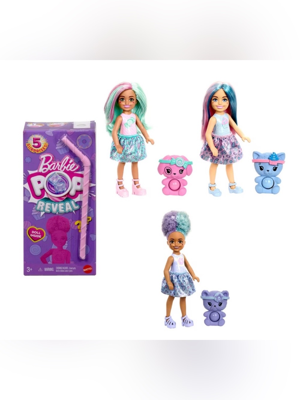 Barbie Pop Reveal Treat Series Doll Juice Box 5 Surprises - Brand New